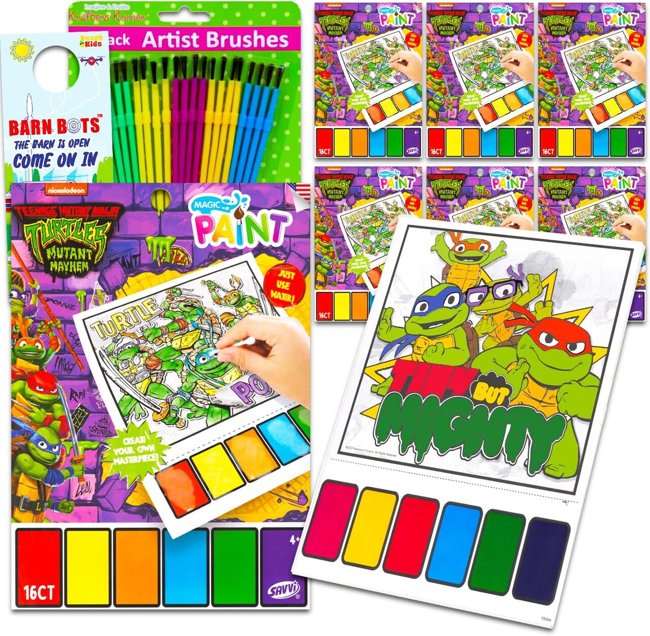 Teenage Mutant Ninja Turtles Paint with Water, Watercolor Painting Activity